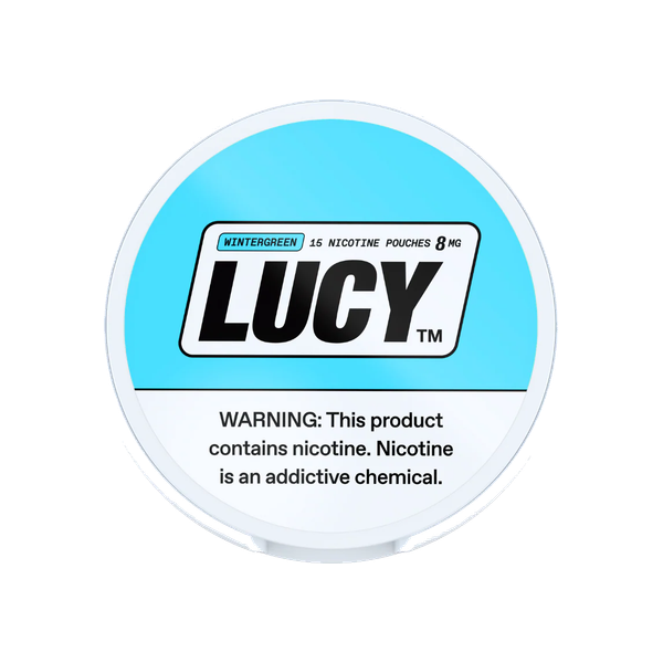 Lucy Wintergreen 8mg slim nicotine pouches can