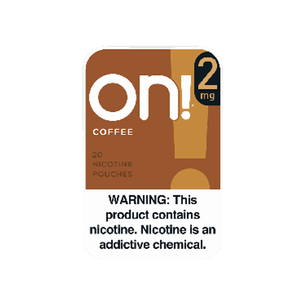 on! Coffee 2mg mini nicotine pouches can