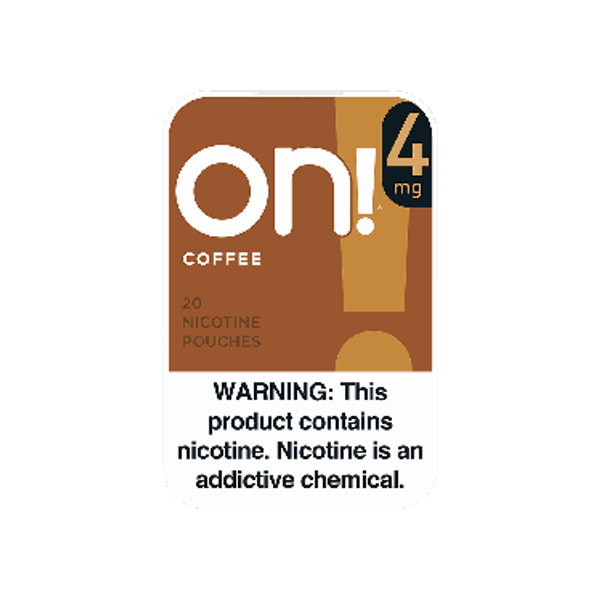 on! Coffee 4mg mini nicotine pouches can