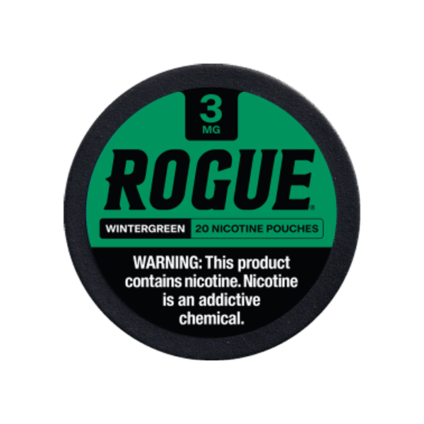 Rogue Wintergreen 3mg slim nicotine pouches can