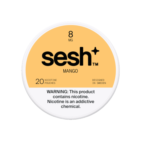 SESH Sesh+ Mango 8mg slim nicotine pouches can