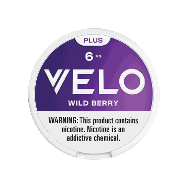 VELO Plus Wild Berry 6mg slim nicotine pouches can