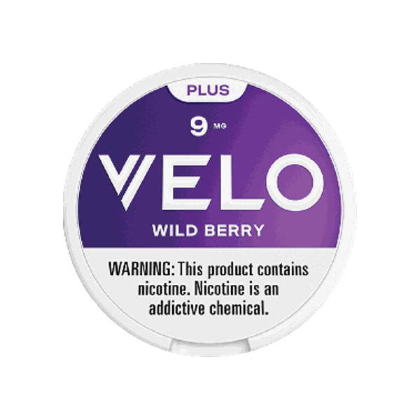 VELO Plus Wild Berry 9mg slim nicotine pouches can