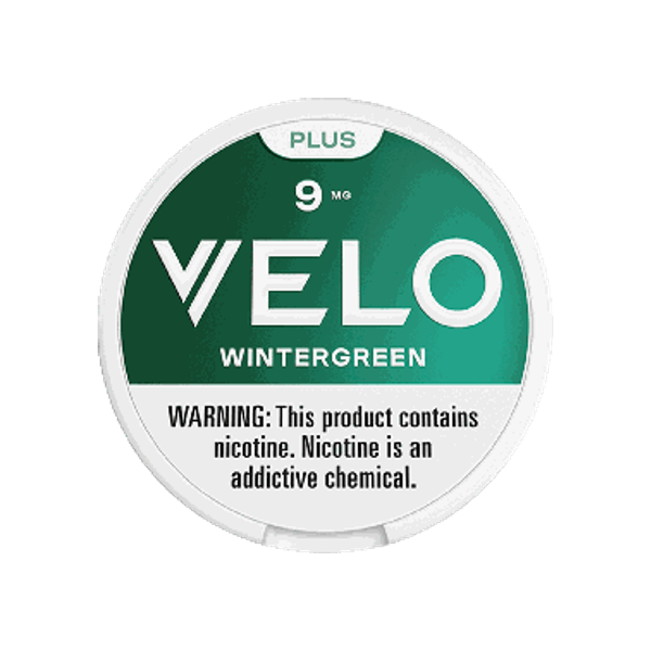 VELO Plus Wintergreen 9mg slim nicotine pouches can