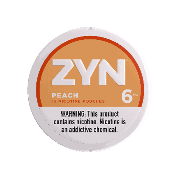 ZYN Peach 6mg mini nicotine pouches can