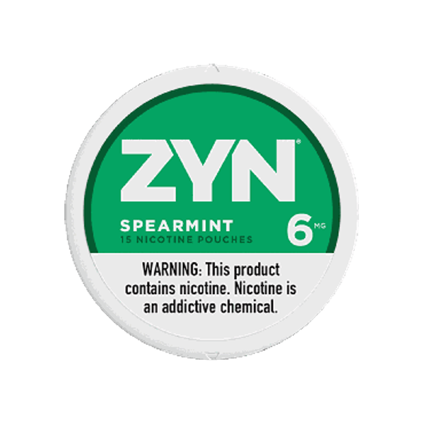 ZYN Spearmint 6mg mini nicotine pouches can