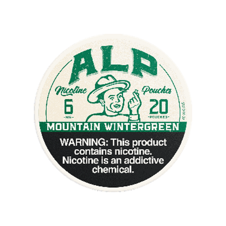 ALP Mountain Wintergreen 6mg slim nicotine pouches can