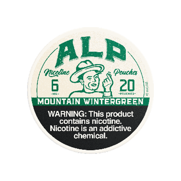 ALP Mountain Wintergreen 6mg slim nicotine pouches can