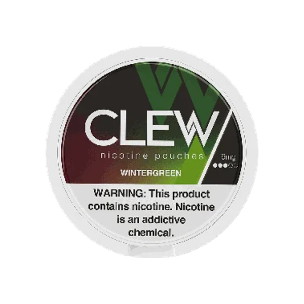 CLEW Wintergreen 9mg slim nicotine pouches can