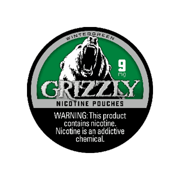 Grizzly Wintergreen 9mg slim nicotine pouches can