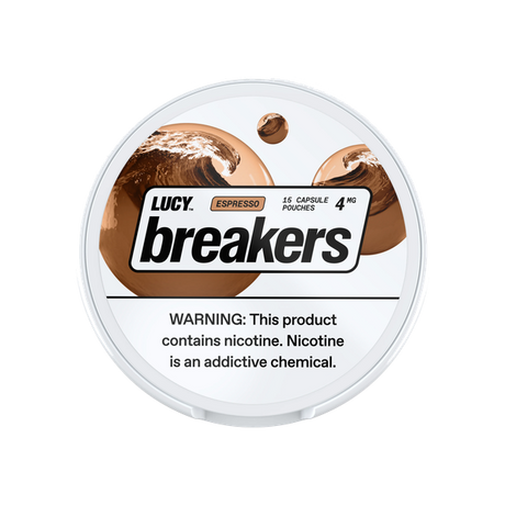 Lucy Breakers Espresso 4mg slim nicotine pouches can