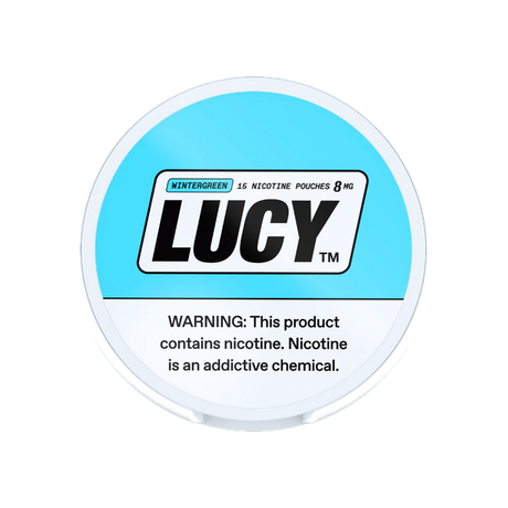 Lucy Wintergreen 8mg slim nicotine pouches can
