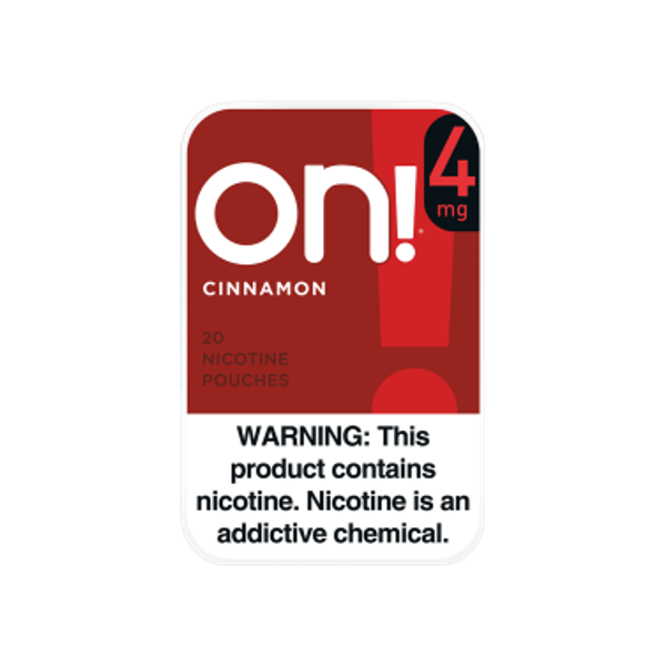 on! Cinnamon 4mg mini nicotine pouches can