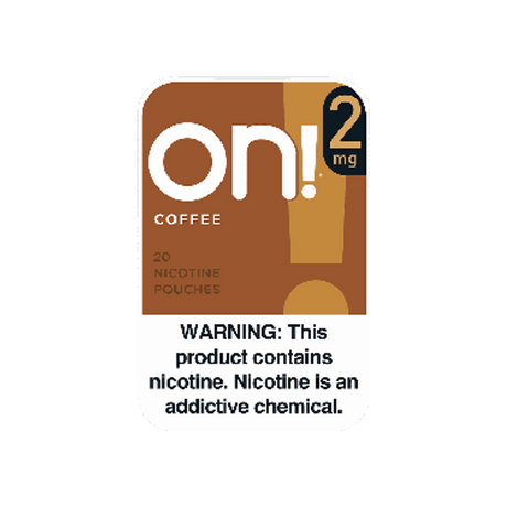 on! Coffee 2mg mini nicotine pouches can