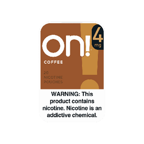 on! Coffee 4mg mini nicotine pouches can
