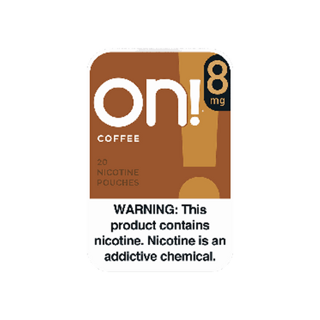 on! Coffee 8mg mini nicotine pouches can
