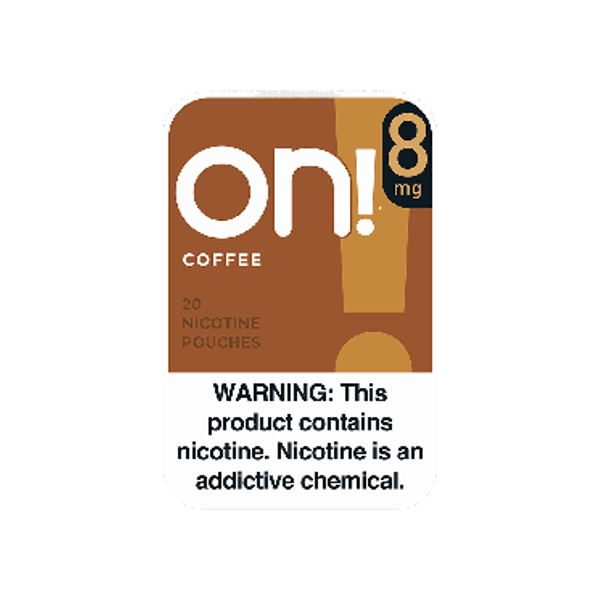 on! Coffee 8mg mini nicotine pouches can