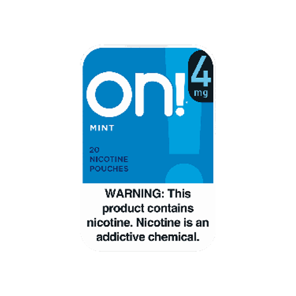 on! Mint 4mg mini nicotine pouches can