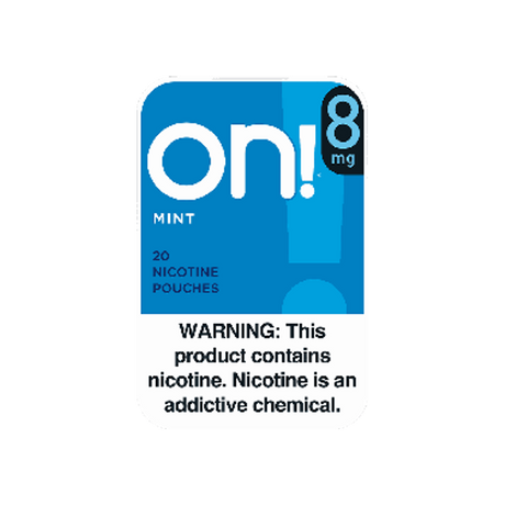 on! Mint 8mg mini nicotine pouches can