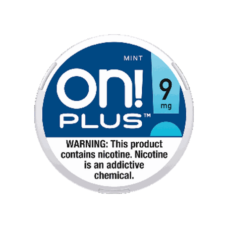 on! Plus Mint 9mg slim nicotine pouches can
