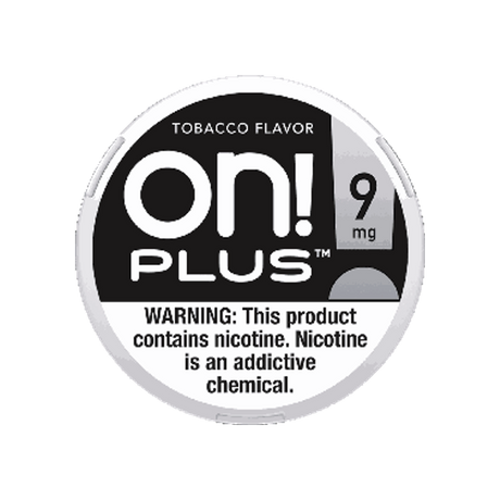 on! Plus Tobacco 9mg slim nicotine pouches can