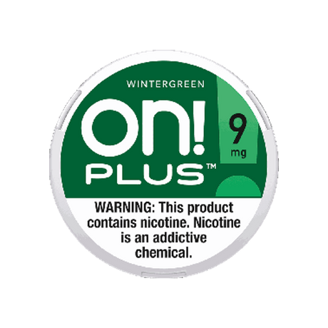 on! Plus Wintergreen 9mg slim nicotine pouches can