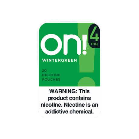 on! Wintergreen 4mg mini nicotine pouches can