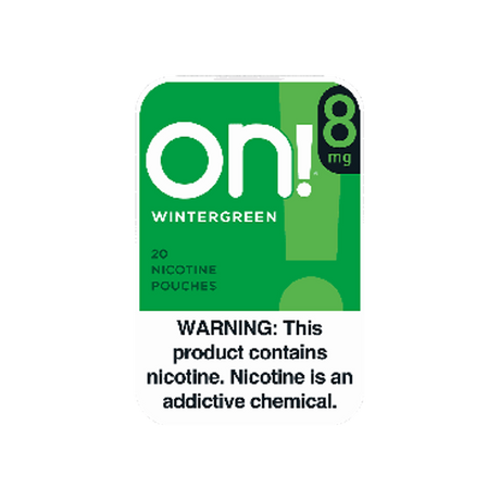 on! Wintergreen 8mg mini nicotine pouches can