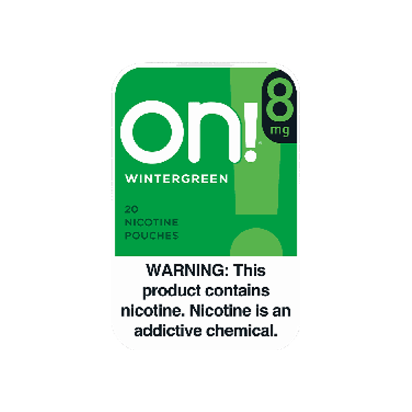 on! Wintergreen 8mg mini nicotine pouches can