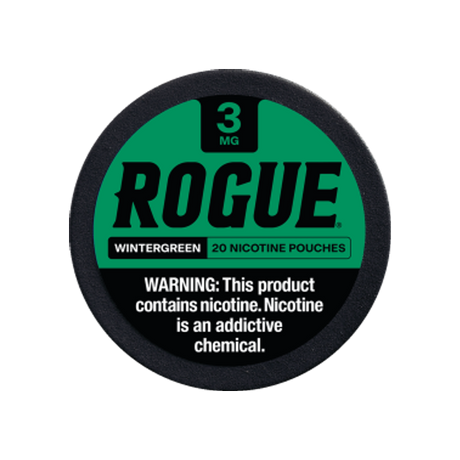 Rogue Wintergreen 3mg slim nicotine pouches can