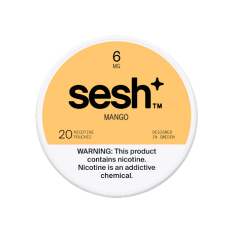 SESH Sesh+ Mango 6mg slim nicotine pouches can