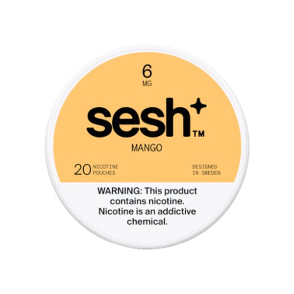 SESH Sesh+ Mango 6mg slim nicotine pouches can