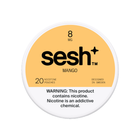 SESH Sesh+ Mango 8mg slim nicotine pouches can