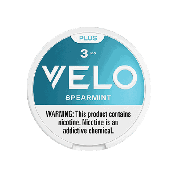 VELO Plus Spearmint 3mg slim nicotine pouches can