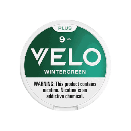 VELO Plus Wintergreen 9mg slim nicotine pouches can