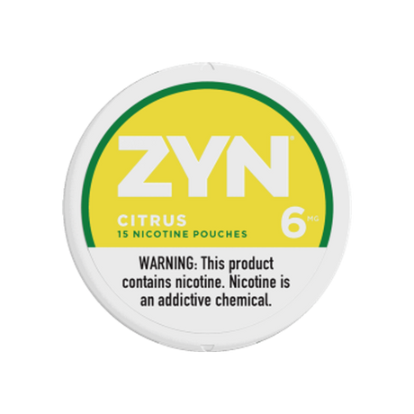 ZYN Citrus 6mg mini nicotine pouches can