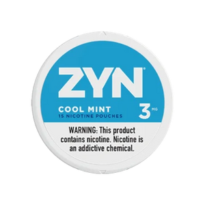 ZYN Cool Mint 3mg mini nicotine pouches can