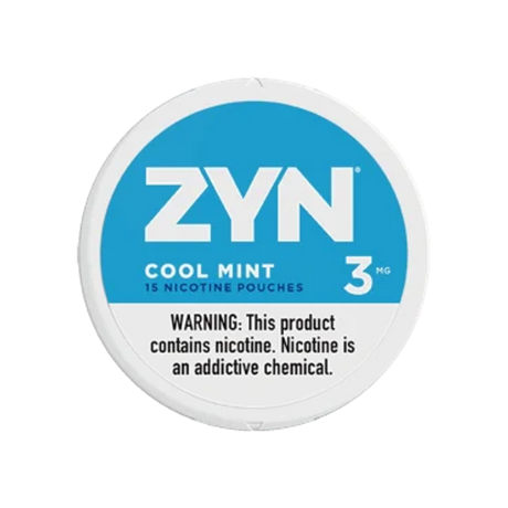ZYN Cool Mint 3mg mini nicotine pouches can