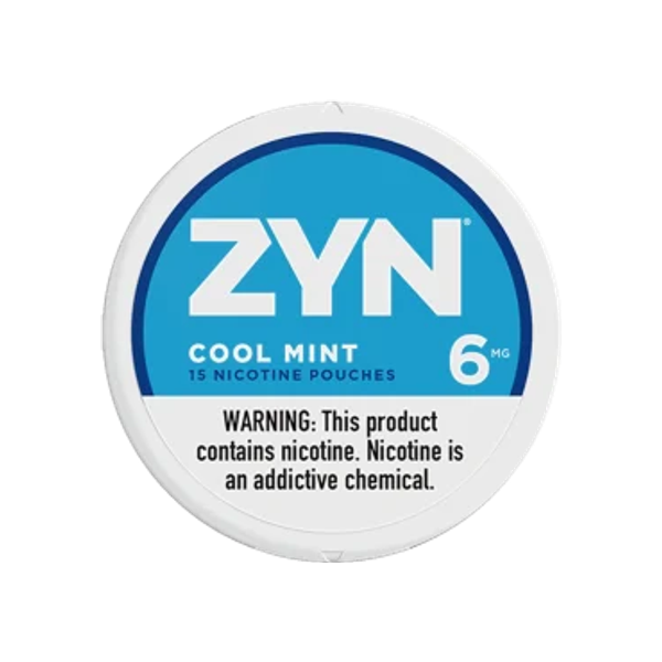 ZYN Cool Mint 6mg mini nicotine pouches can
