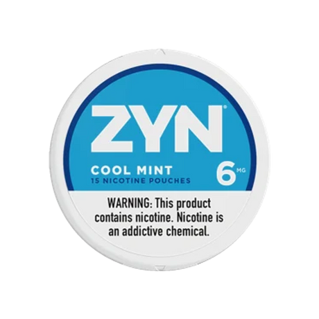 ZYN Cool Mint 6mg mini nicotine pouches can