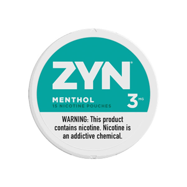 ZYN Menthol 3mg mini nicotine pouches can