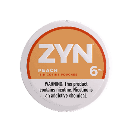 ZYN Peach 6mg mini nicotine pouches can