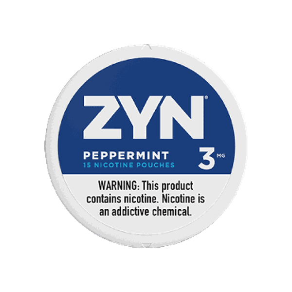 ZYN Peppermint 3mg mini nicotine pouches can