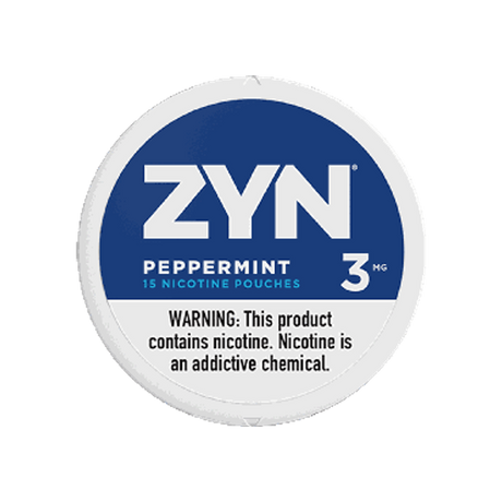 ZYN Peppermint 3mg mini nicotine pouches can