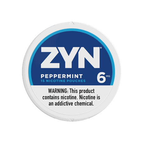 ZYN Peppermint 6mg mini nicotine pouches can