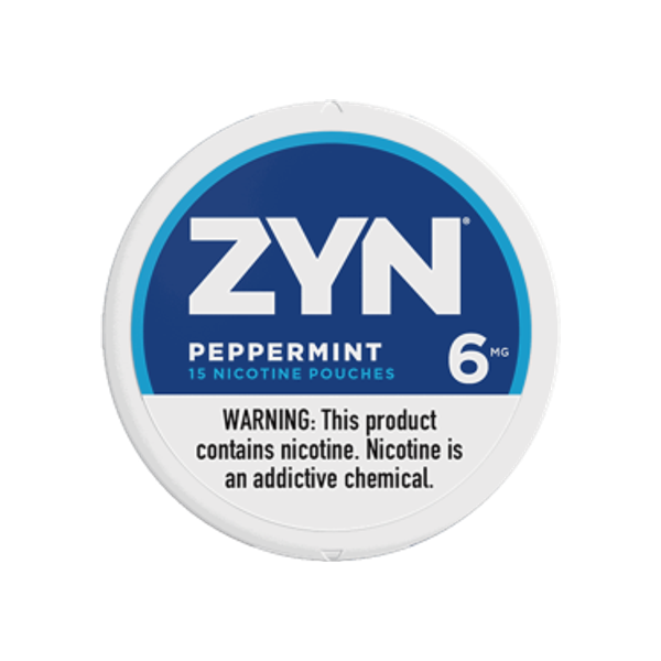 ZYN Peppermint 6mg mini nicotine pouches can