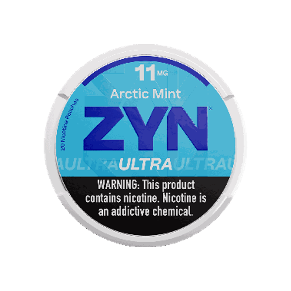 ZYN Ultra Arctic Mint 11mg moist nicotine pouches can
