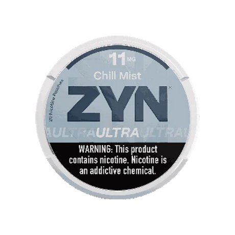 ZYN Ultra Chill Mist 11mg moist nicotine pouches can