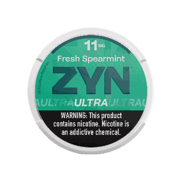 ZYN Ultra Fresh Spearmint 11mg moist nicotine pouches can