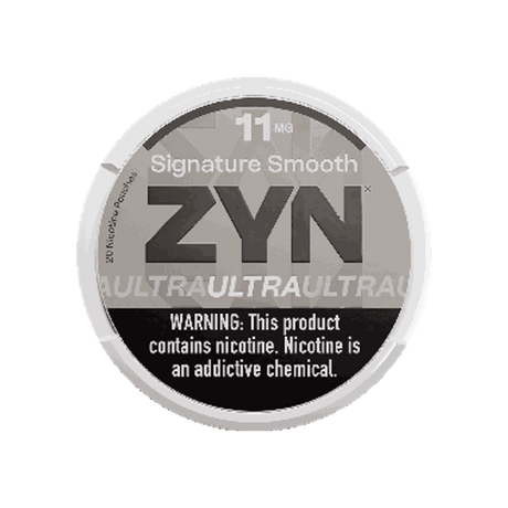 ZYN Ultra Signature Smooth 11mg moist nicotine pouches can